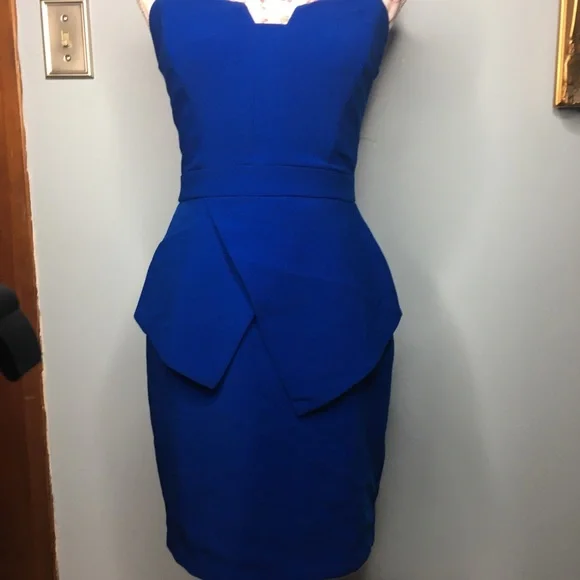 ADELYN RAE Nordstrom strapless royal blue dress XS - Picture 2 of 8